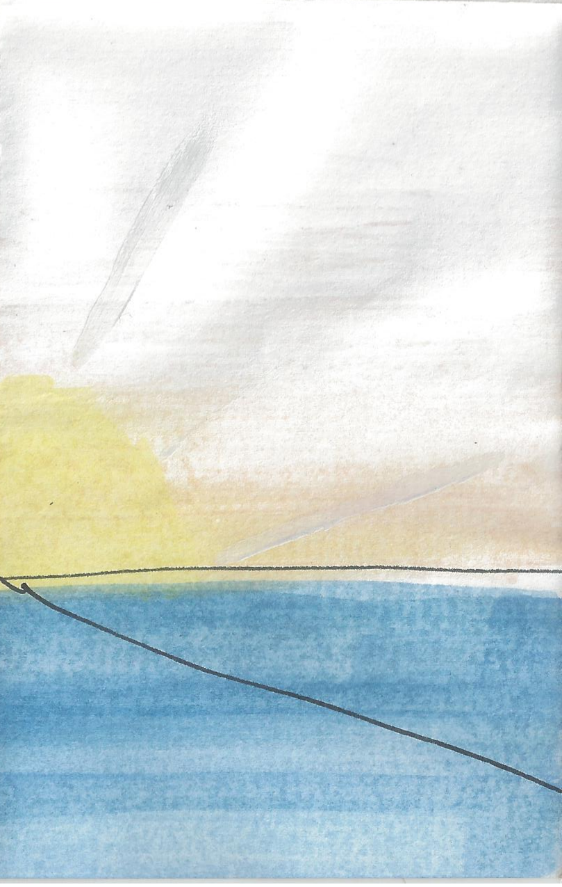 [the other side of the sunset and lines, this is a two-page spread]