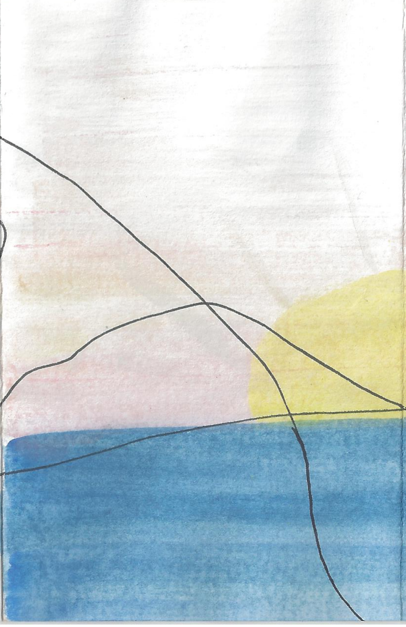 [a sunset on a horizon appears, the lines continue]