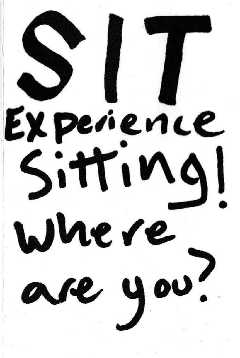 SIT! Experience Sitting! Where are you?